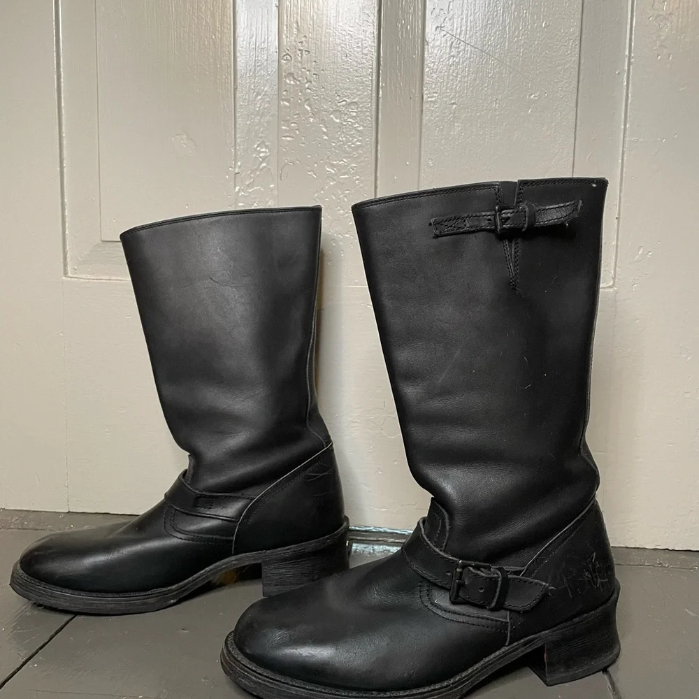 FRYE AND CO. Black Leather Engineer boots - Picture 2 of 7